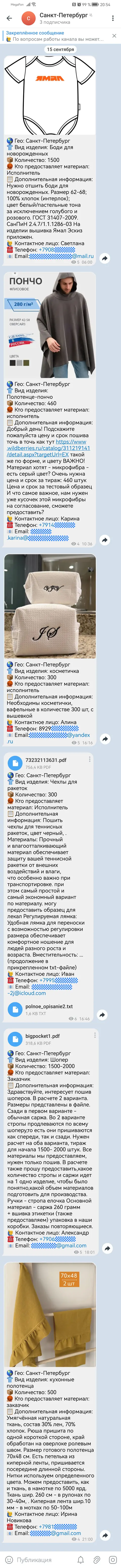 Заказы на оптовый пошив в Москве